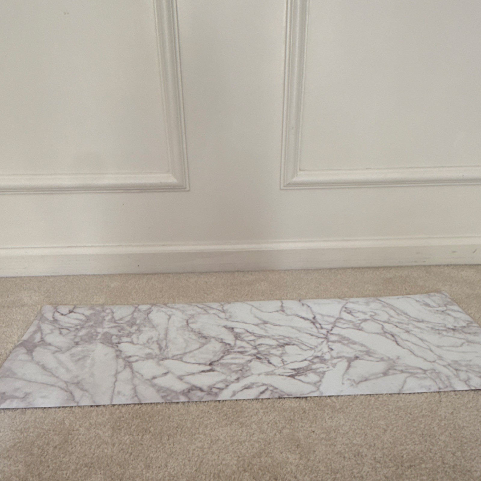 Marbled Magnetic Vinyl Wallpaper Roll, Peelable, White Gray, Modern Matte gallery