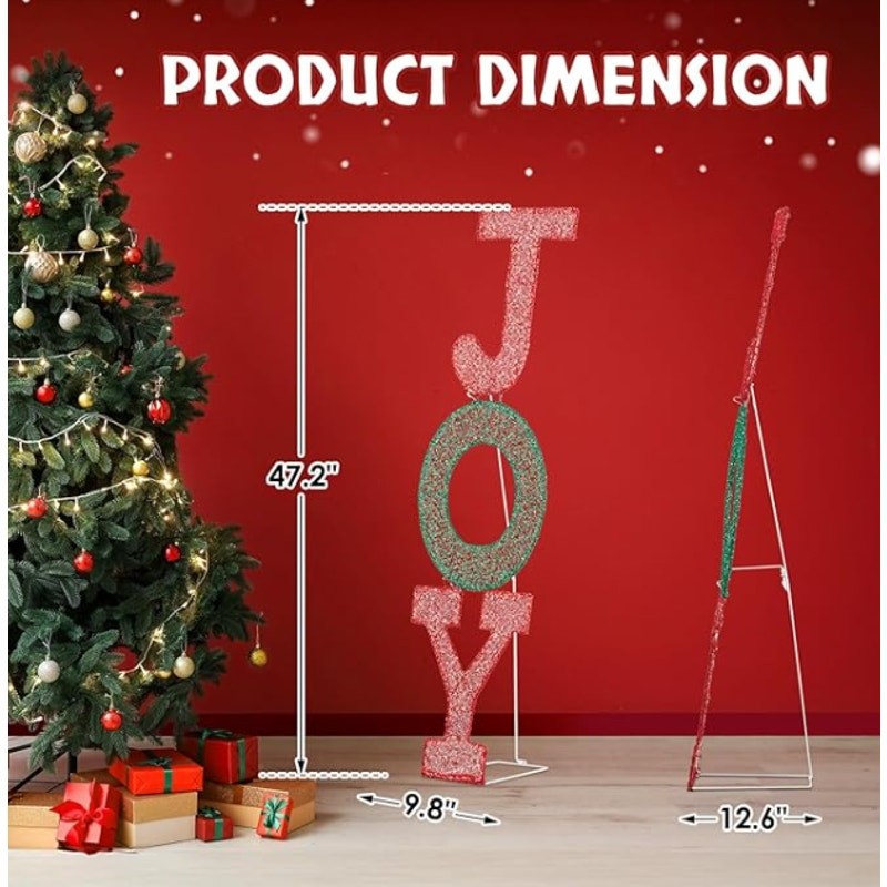 VINGLI Joy 2D Christmas Light - Warm White LED Decorative Light, Mesh Fabric gallery