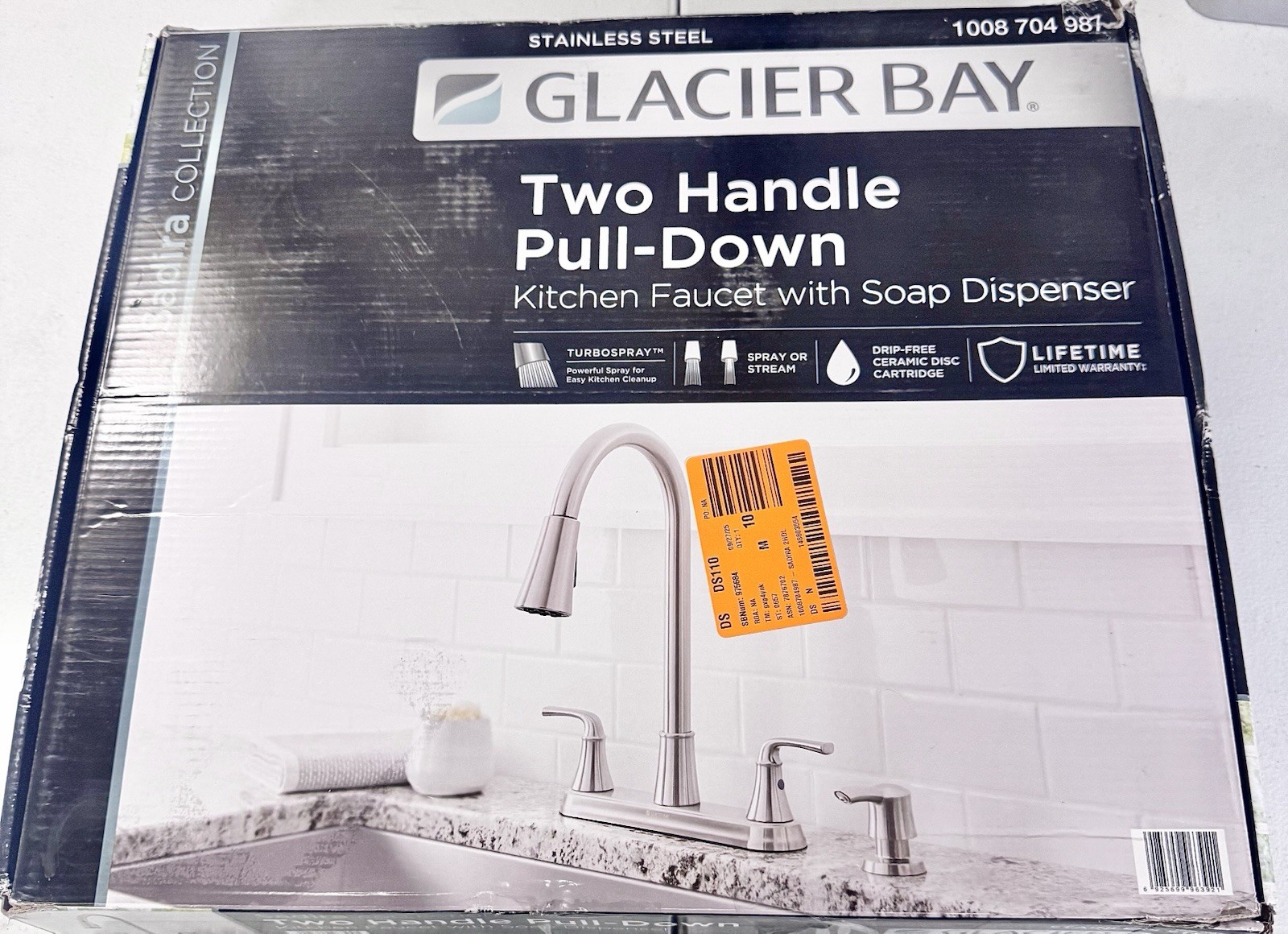 NEW Glacier Bay Sadira Double Handle Pulldown Sprayer Kitchen Faucet gallery