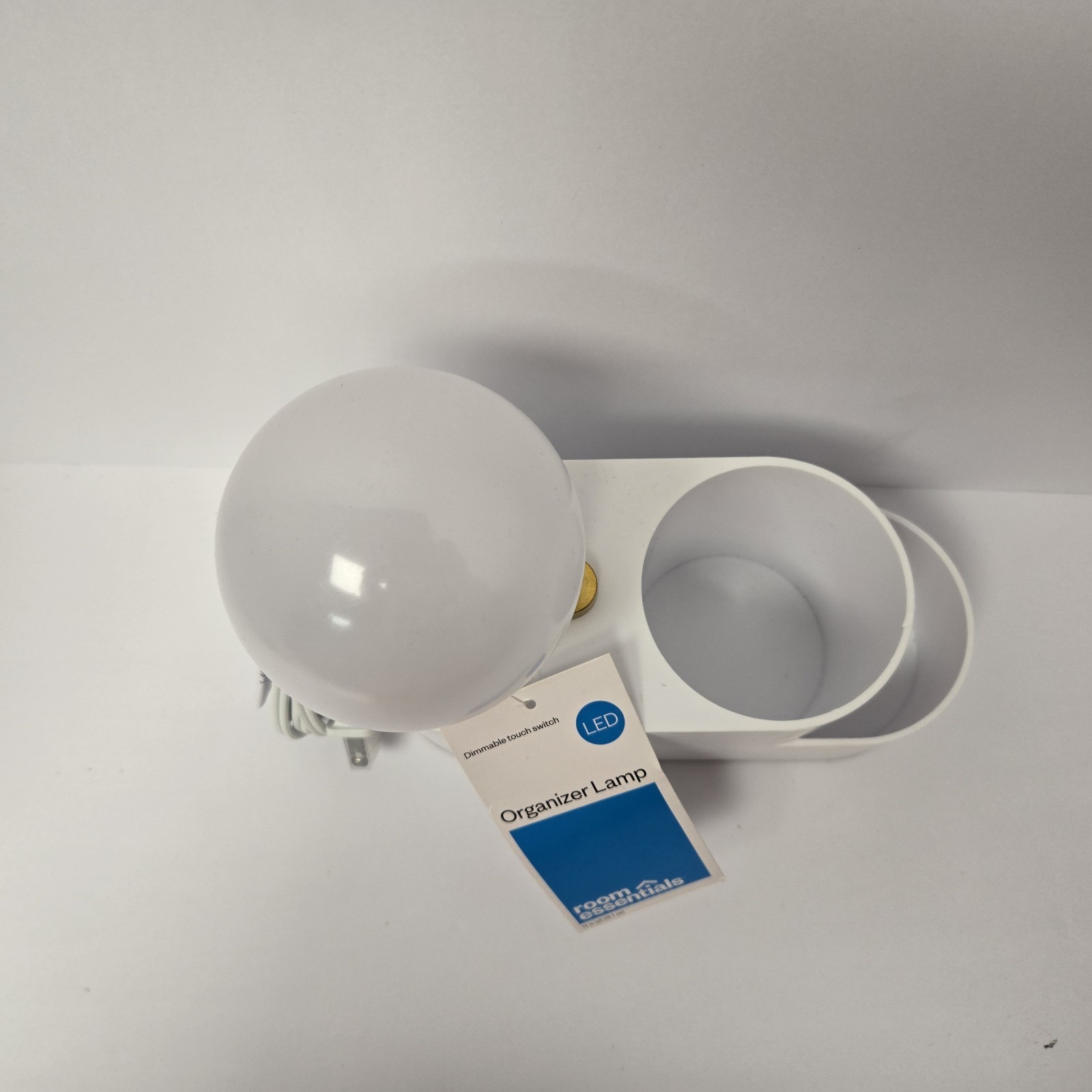 NEW Orb Light Organizer- Touch Table Lamp - Room Essentials™ Clean White gallery