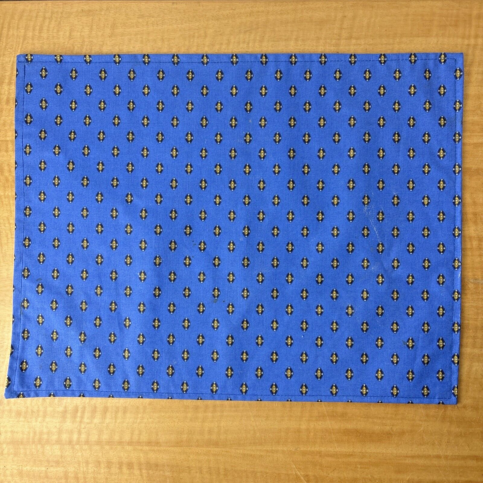 Monaco Blue & Yellow Acrylic-Coated Cotton Reversible Placemat(s) by Le Cluny gallery