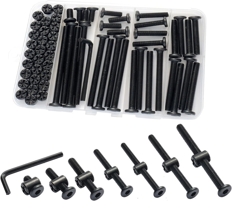 Crib Screws Hardware Replacement Kit, 32Set Baby Bed Frame Bolts &Barrel Nuts Se gallery