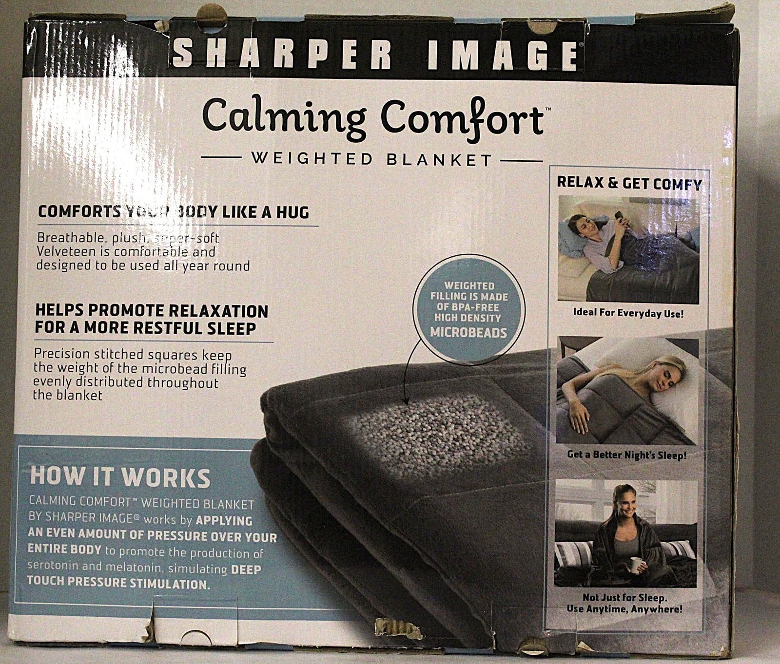 Sharper Image Calming Comfort Weighted Blanket (15 Pounds) 50" x 75" gallery