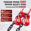 G80 Shipping Container Loading Chain 1/2" x 5', Container Hooks w/ Hot Dip Chain gallery