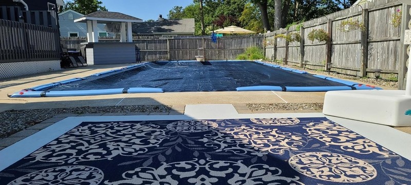 Inground Pool Winter Cover, Fits 16’ x 32’ Rectangle, Solid Blue – Superior S... gallery
