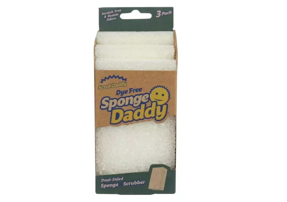 SCRUB DADDY Dye Free Sponge Daddy 3 Count Pack Cleaning Scrubbing Cookware Dish gallery
