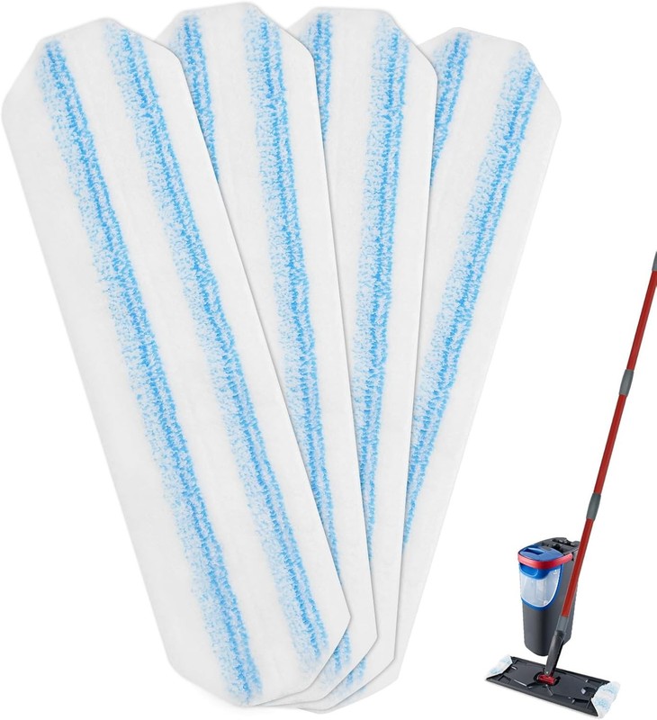 Mop Replacement Pads for Ocedar H2prO Flat Mop, 4 Pack Mop Refills for O-Cedar H gallery