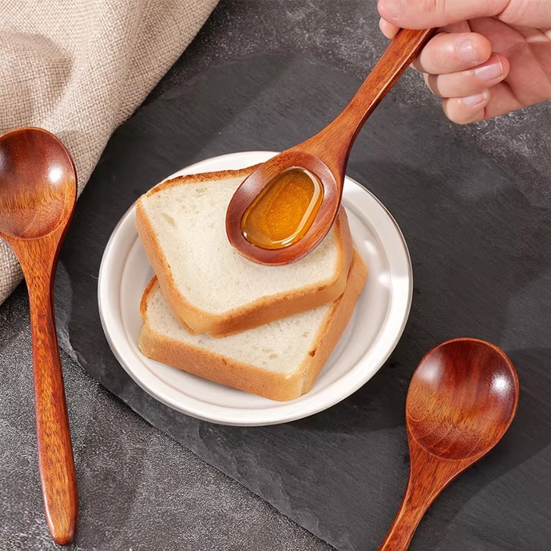 Wood Spoon Bamboo Kitchen Utensil Cooking Utensil Tool Soup Teaspoon Catering gallery