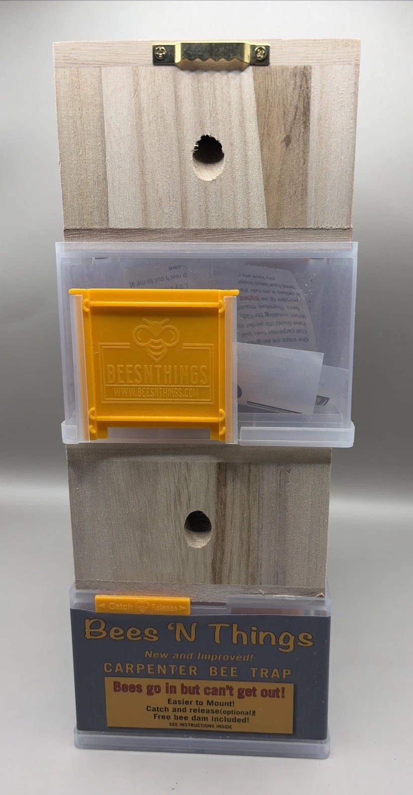 NEW Bees N Things Carpenter Bee Trap - Lot Of 4 - Wood Outdoor Non-Toxic gallery