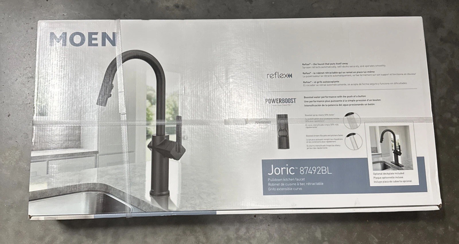 Moen Joric Deck-mount Pull-down Kitchen Faucet with Sprayer 87492BL gallery