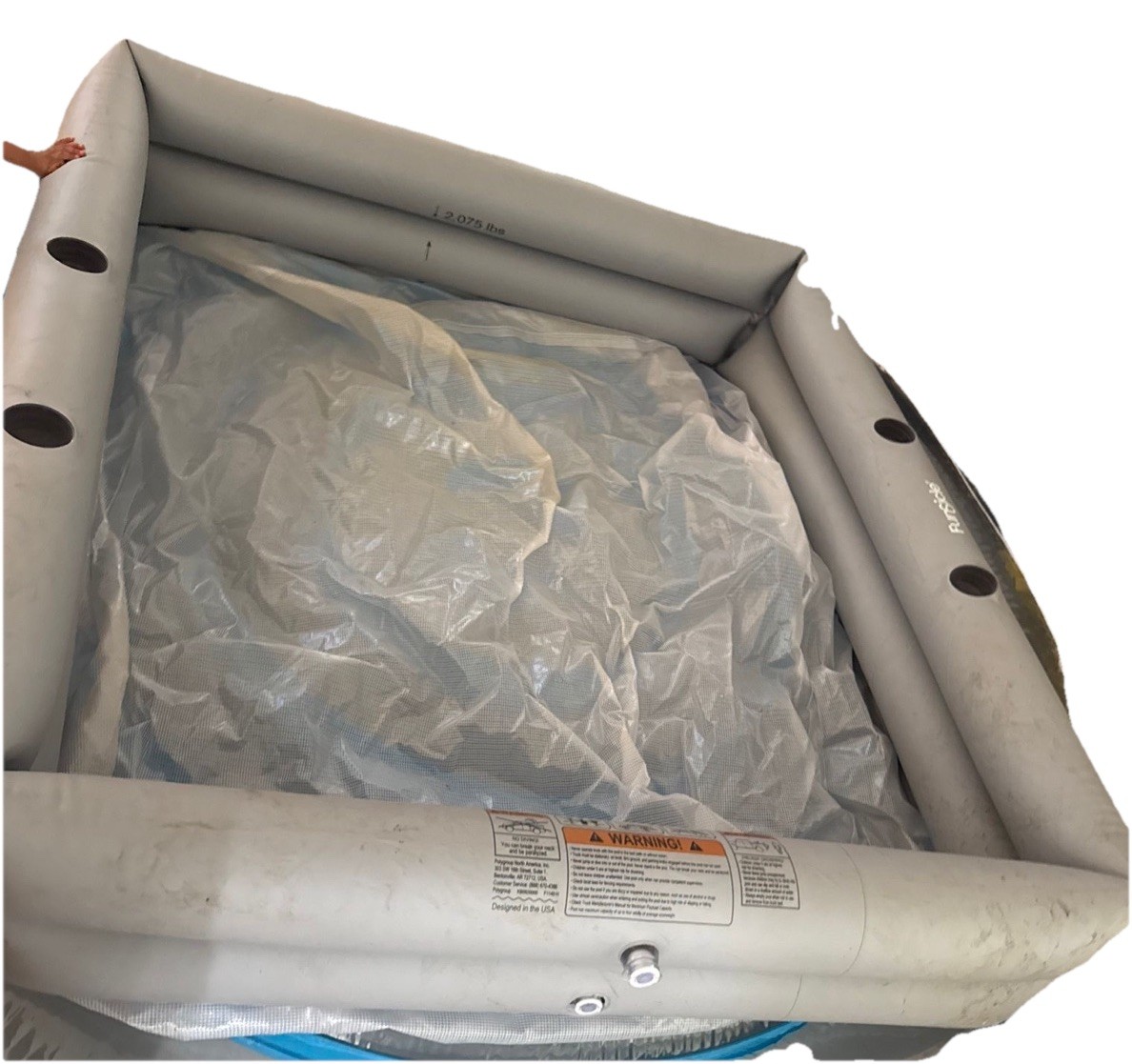 Funsicle Truck Bed Inflatable Pool Gray 200 Gal Square Built-In Cup Holder gallery