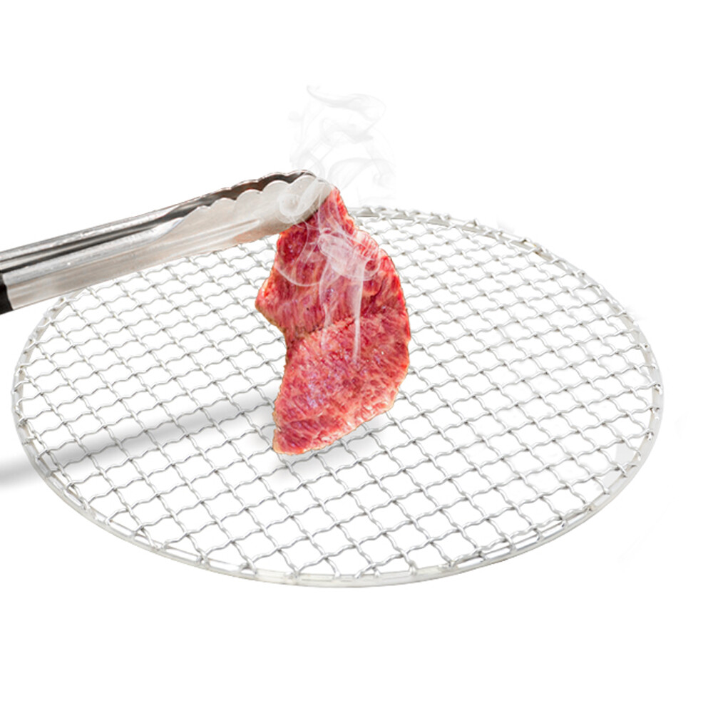 Round BBQ Grill Net Barbecue Mesh Mat for Baking Smoking Charcoal Grilling Roast gallery