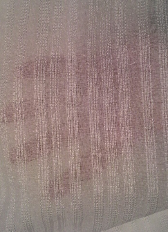 Apt 9 White Sheer One Window Panel Curtain ~ 42x84 ~ White Striped Embroidered gallery