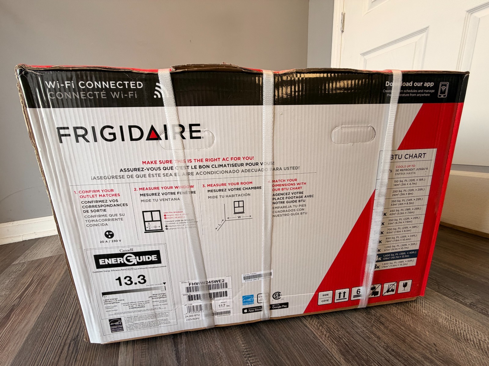 Frigidaire 24000 BTU 230V Inverter Window Air Conditioner Wi-Fi Cools 1400 Sq Ft gallery