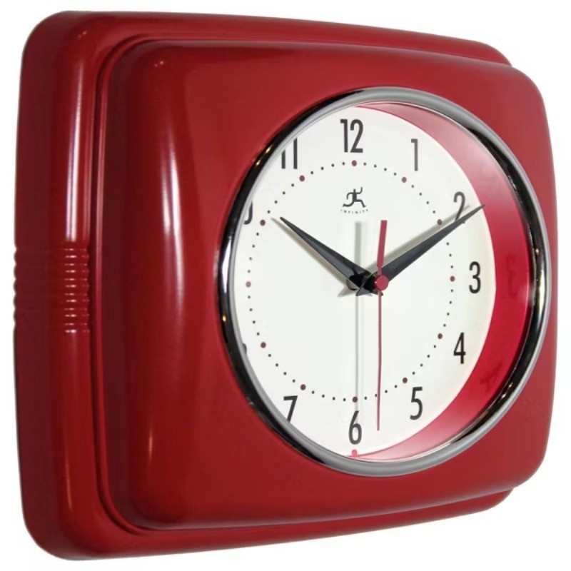 9.25" Square Retro Wall Clock gallery