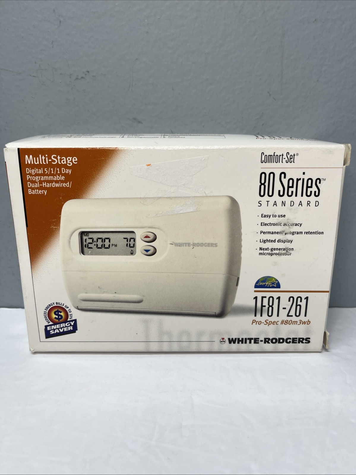 White-Rogers 1F81-261 Programmable Thermostat Multi-Stage Digital Control Opn Bx gallery
