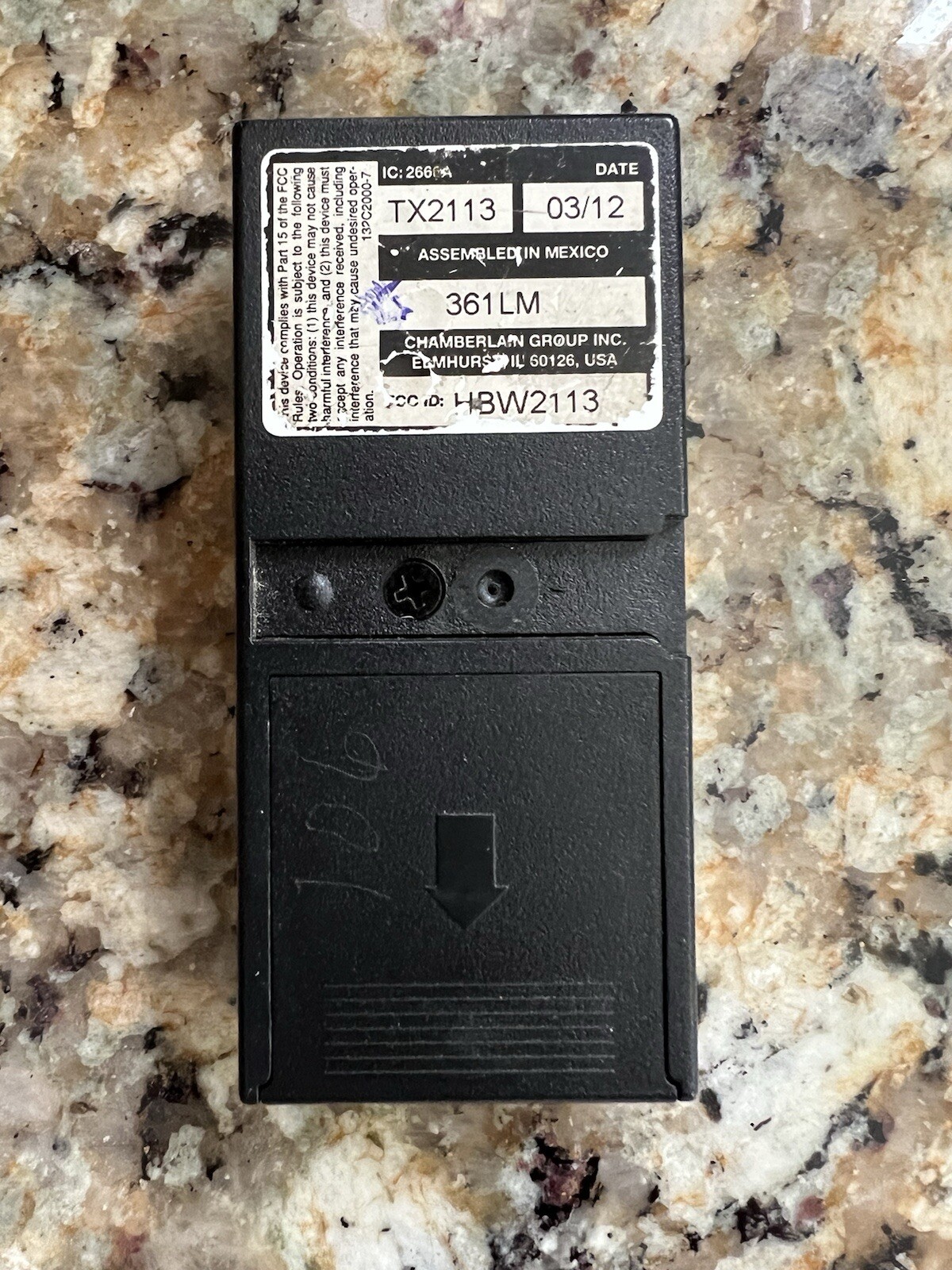 LiftMaster 361LM 1 Button 9 Switch Garage Door Opener Remote HBW2113 Tested gallery