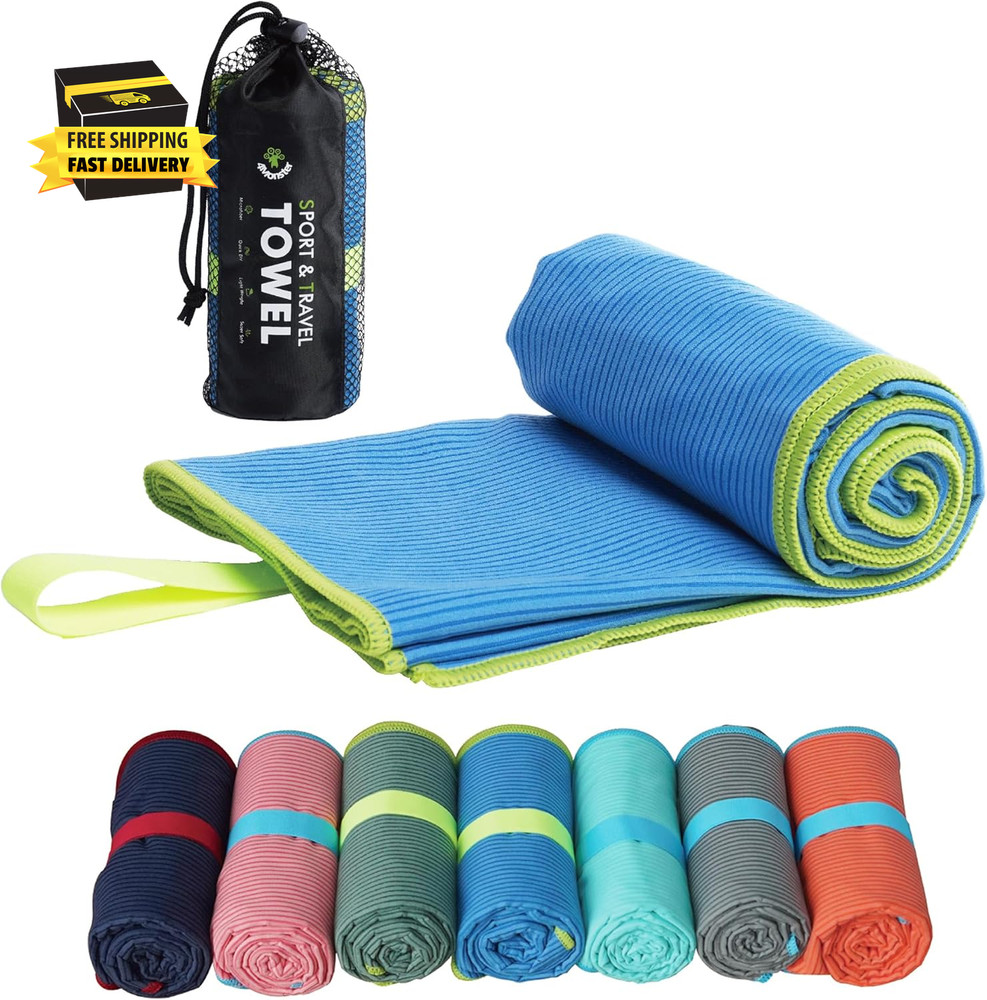 Microfiber Camping Towel - Quick Dry, Super Absorbent, Lightweight Travel Towel