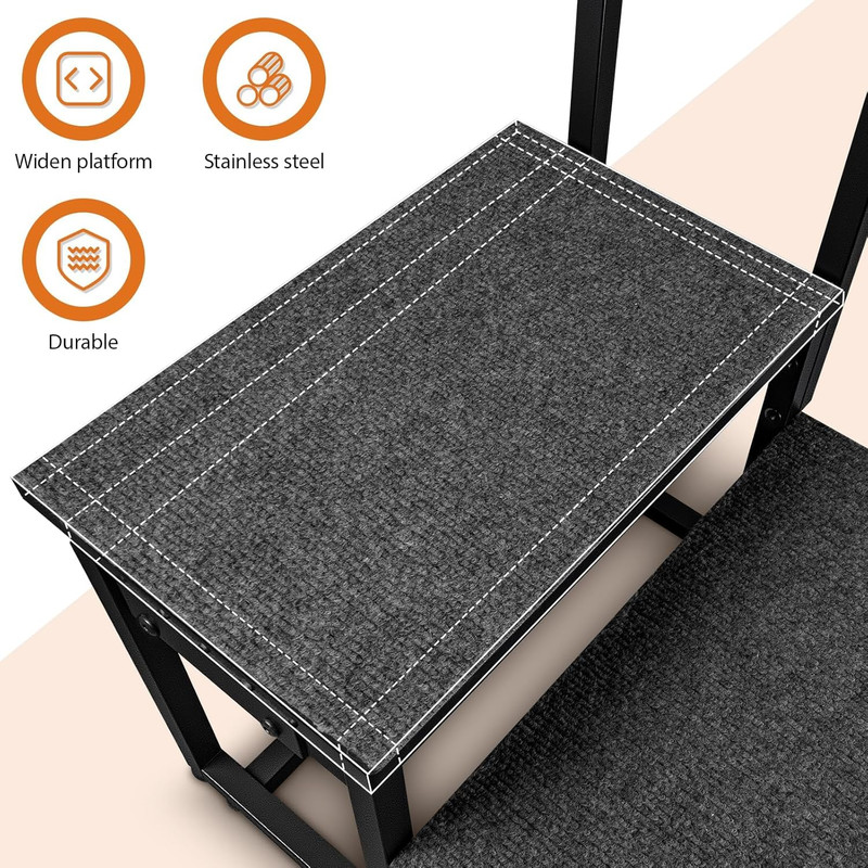 2-Step Stool with Handle for Elderly, Heavy Duty Non-Slip Step Stool for High... gallery