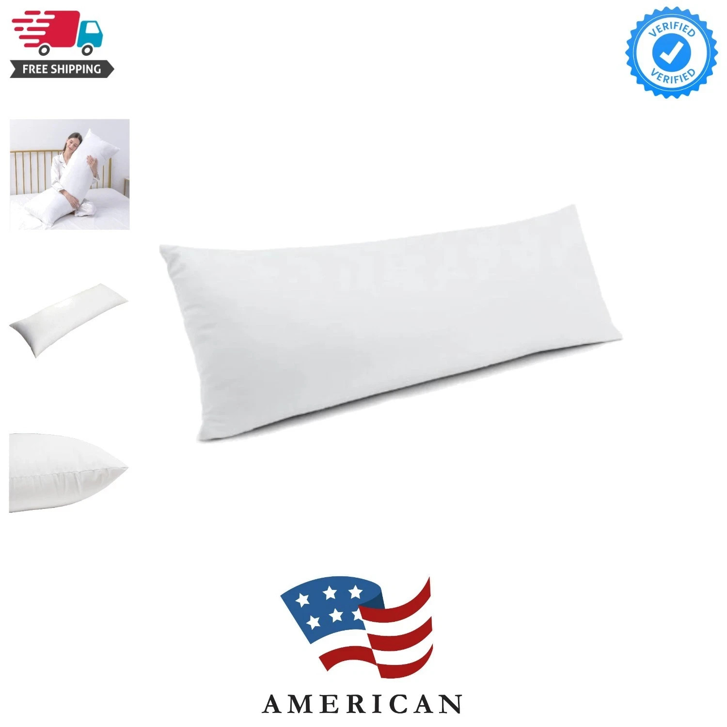 20x48 Inch Synthetic Down Alternative Rectangle Pillow Insert Form Stuffer fo... gallery