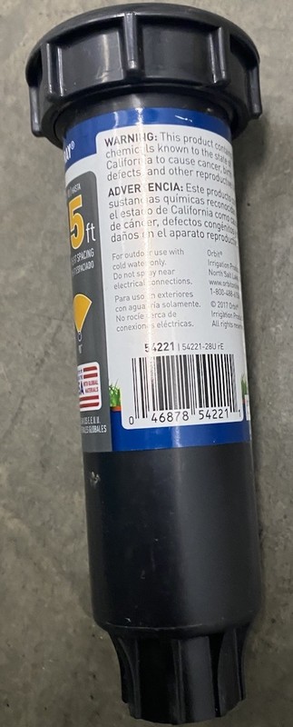 Orbit 4" Quarter Pattern 15’ Pop-Up Sprinkler Brass Nozzle Twin Spray 54221 gallery