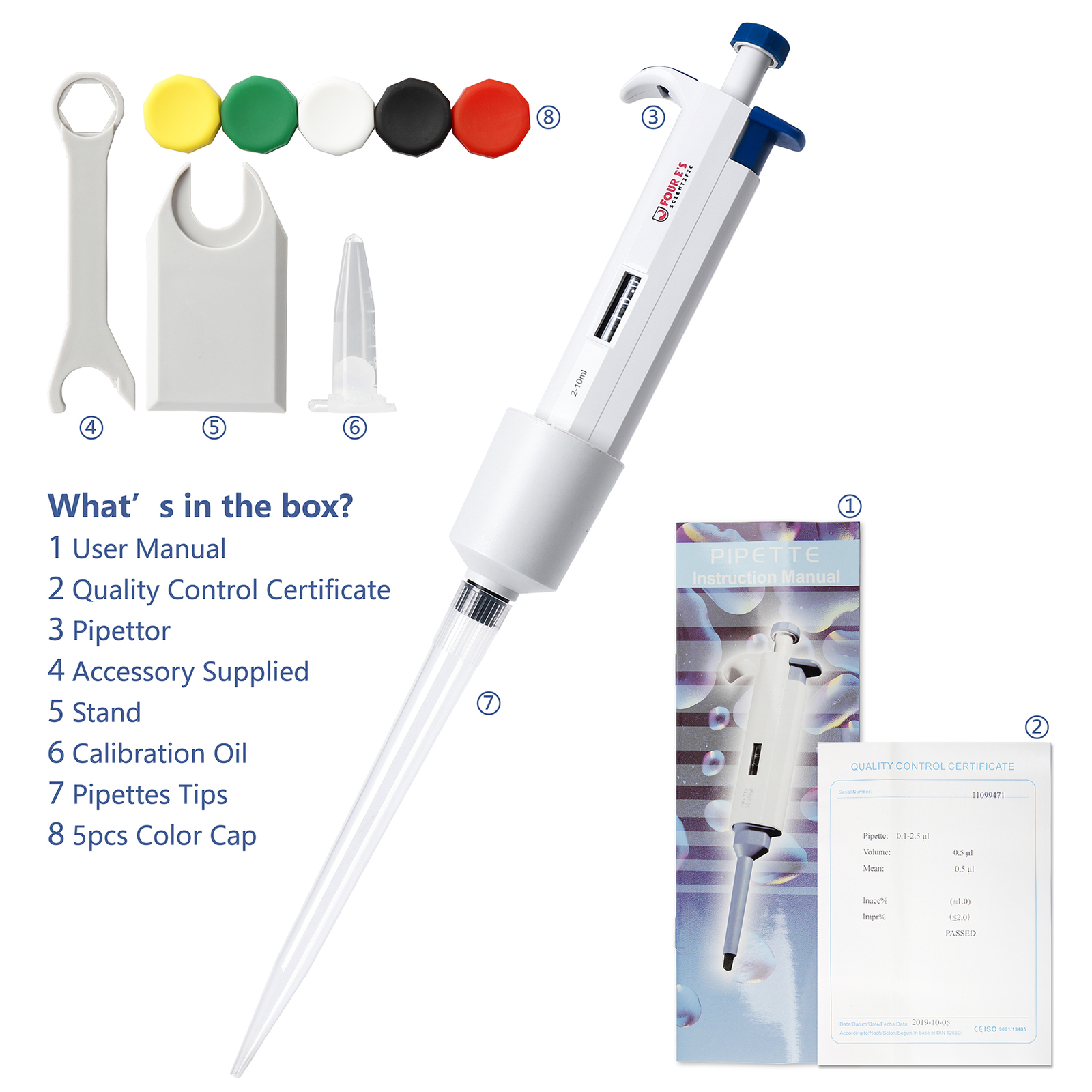 Micropipette 2-10ml Single Channel Pipettor Adjustable Volume Pipette Laboratory gallery
