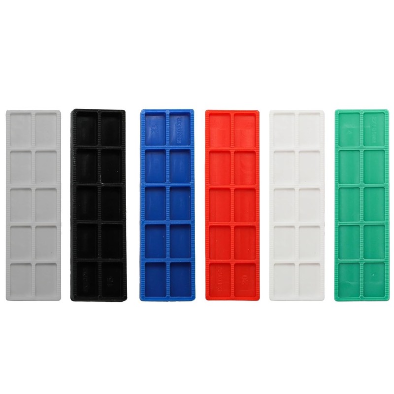300 Pcs Plastic Flat Shims for Leveling, 6 Size Structural Tile Composite Shims gallery