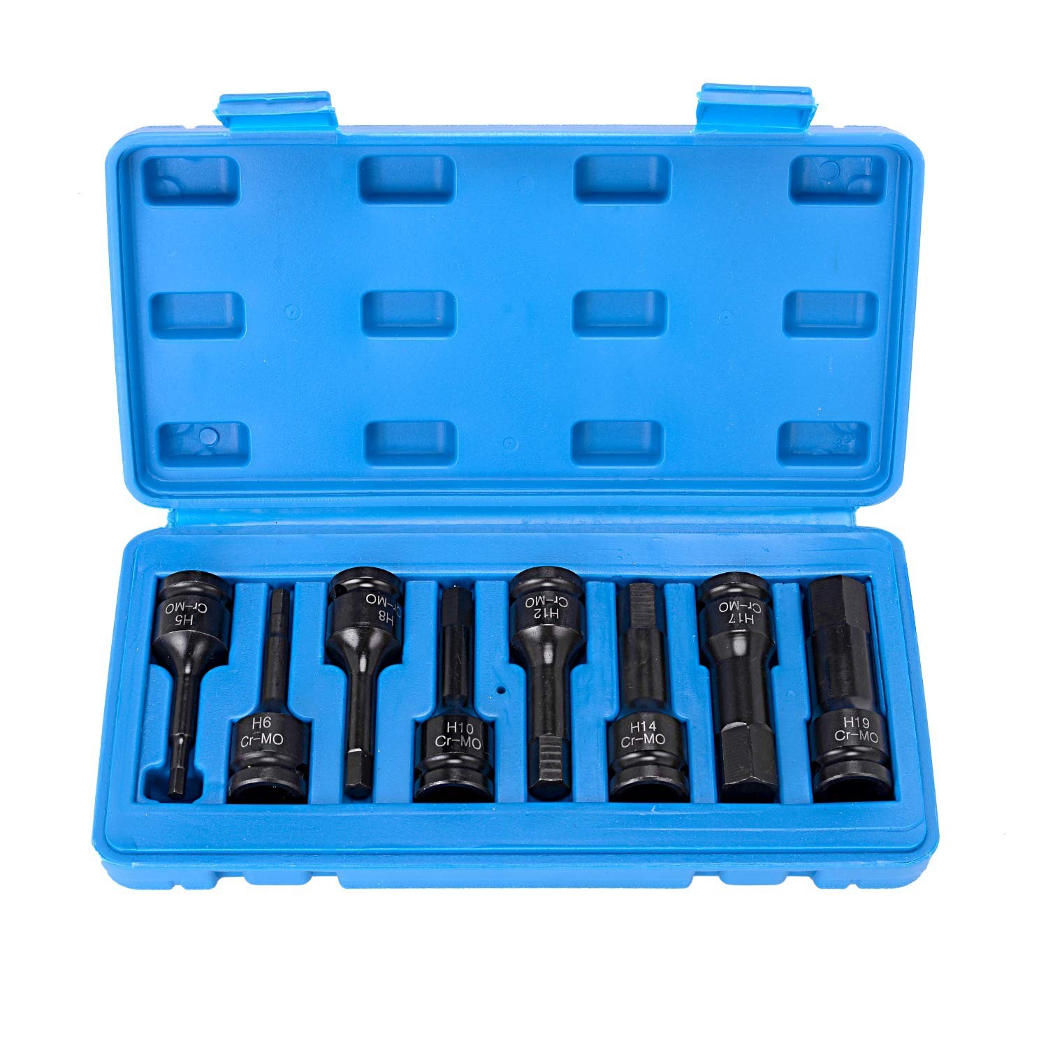 1/2 Inch Drive Impact Hex Allen Bit Socket Set, Metric 8-Piece H5-H19 Cr-Mo O... gallery