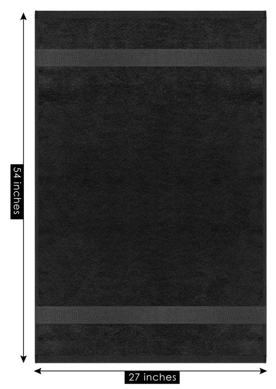 8 PCS DEEP BLACK TOWELS SET SOFT FLUFFY ABSORBENT 100% COTTON GREATWESTERNTEX gallery