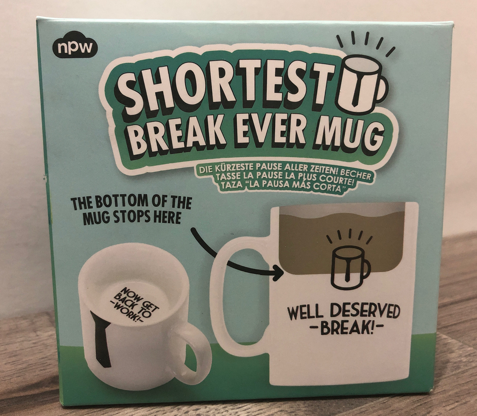 Shortest Break Ever Mug Gag Gift ~Only Holds 1/4 Mug Coffee - Get Back To Work gallery