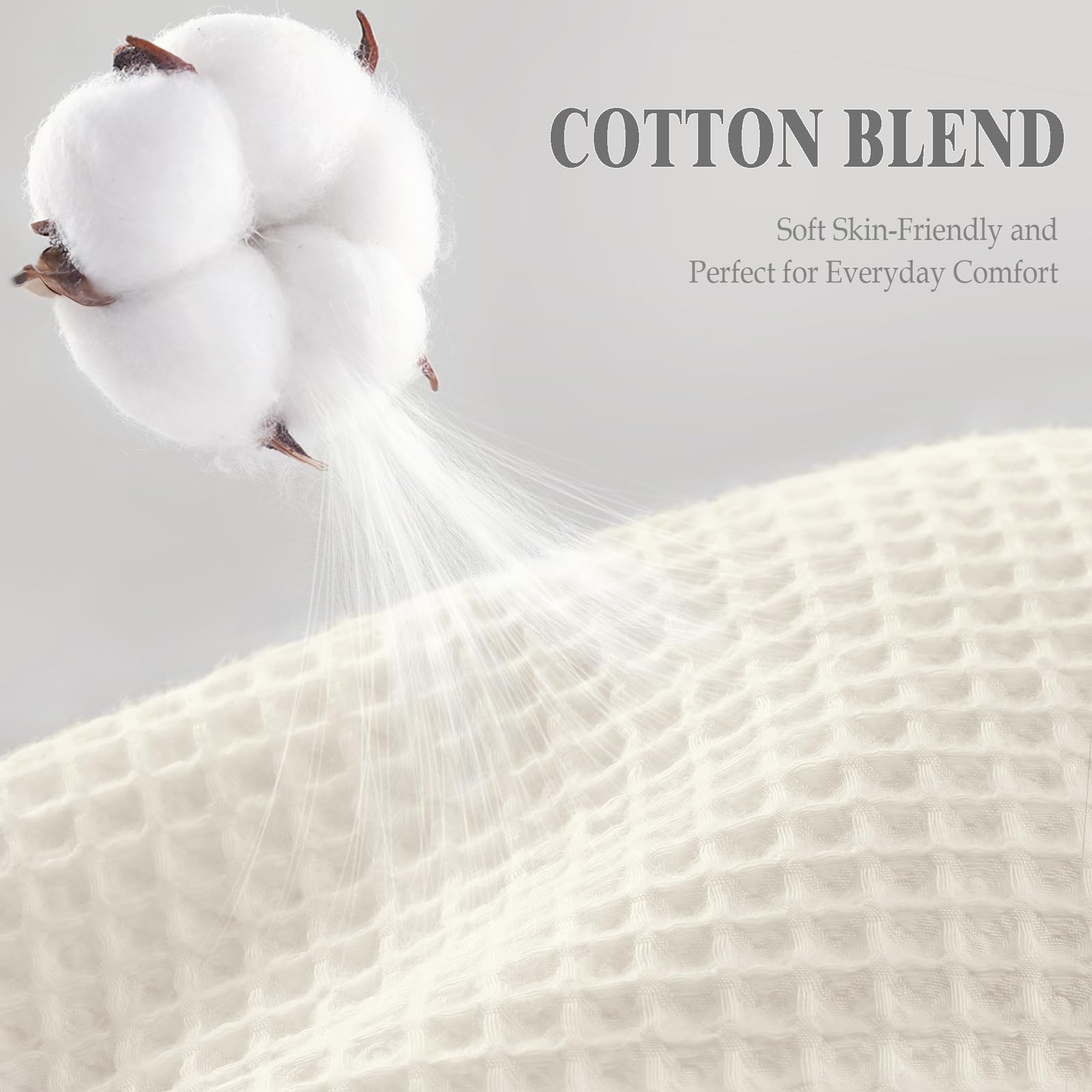Waffle Weave Shower Curtain - Ivory Cotton Fabric Texture Heavyweight Shower ... gallery