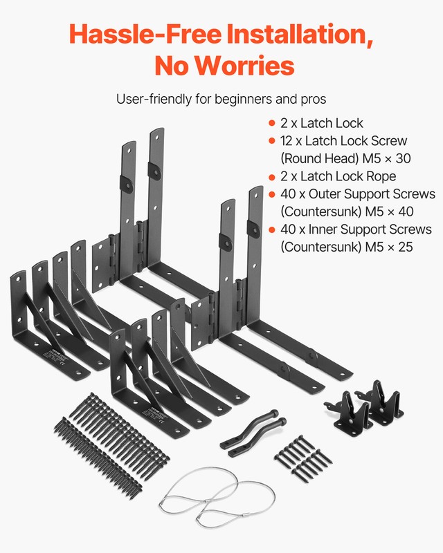 Gate Corner Brace Bracket 2 Sets Anti Sag Gate Frame Hardware Kit Iron Black gallery