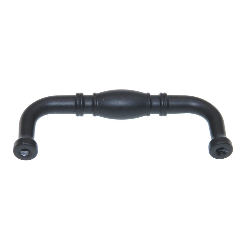 Amerock Granby Flat Black 3" Ctr. Cabinet Arch Pull Handle BP53013-FB gallery