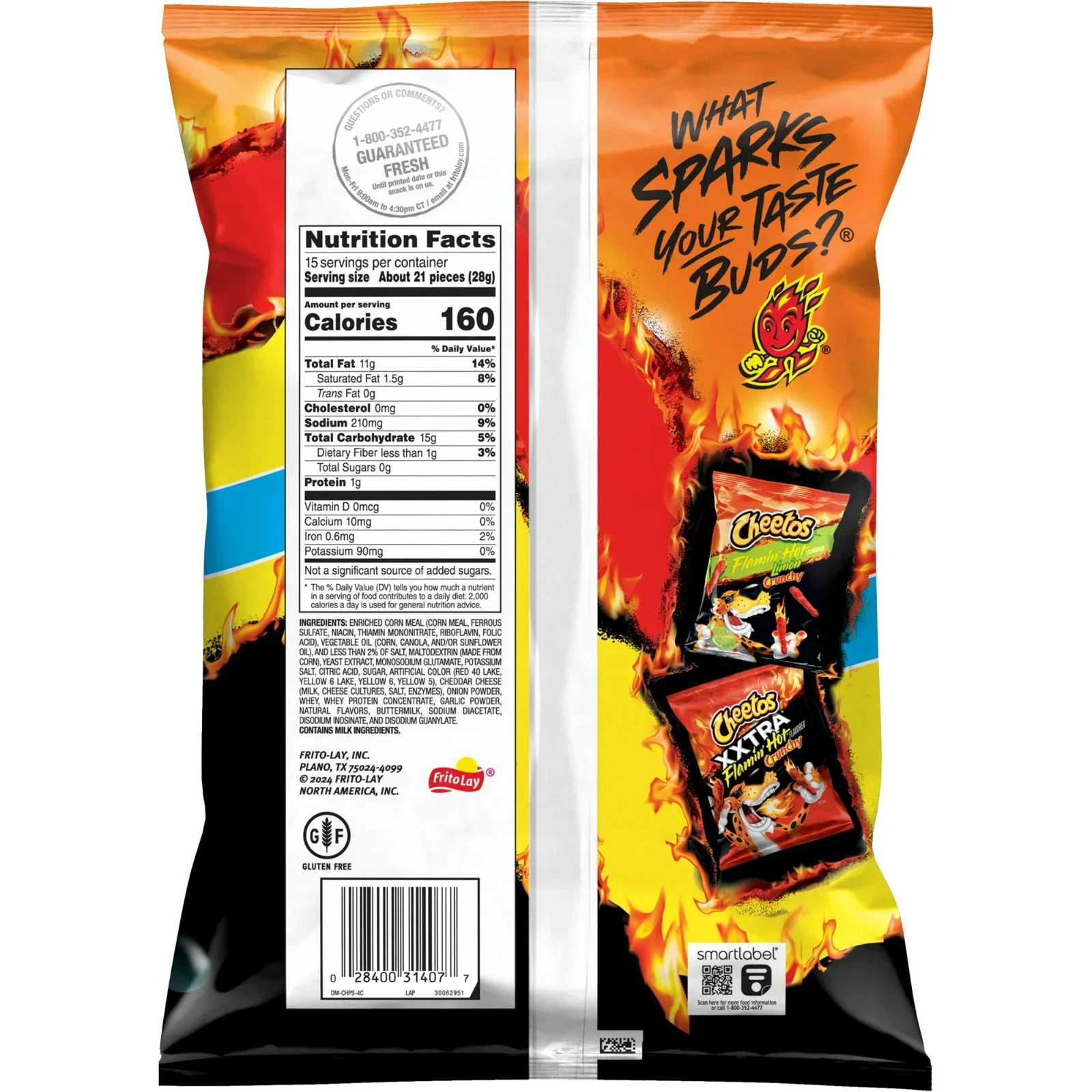 Cheetos Crunchy Cheese Flavored Snacks Flamin Hot Party Size 15 oz Bag gallery