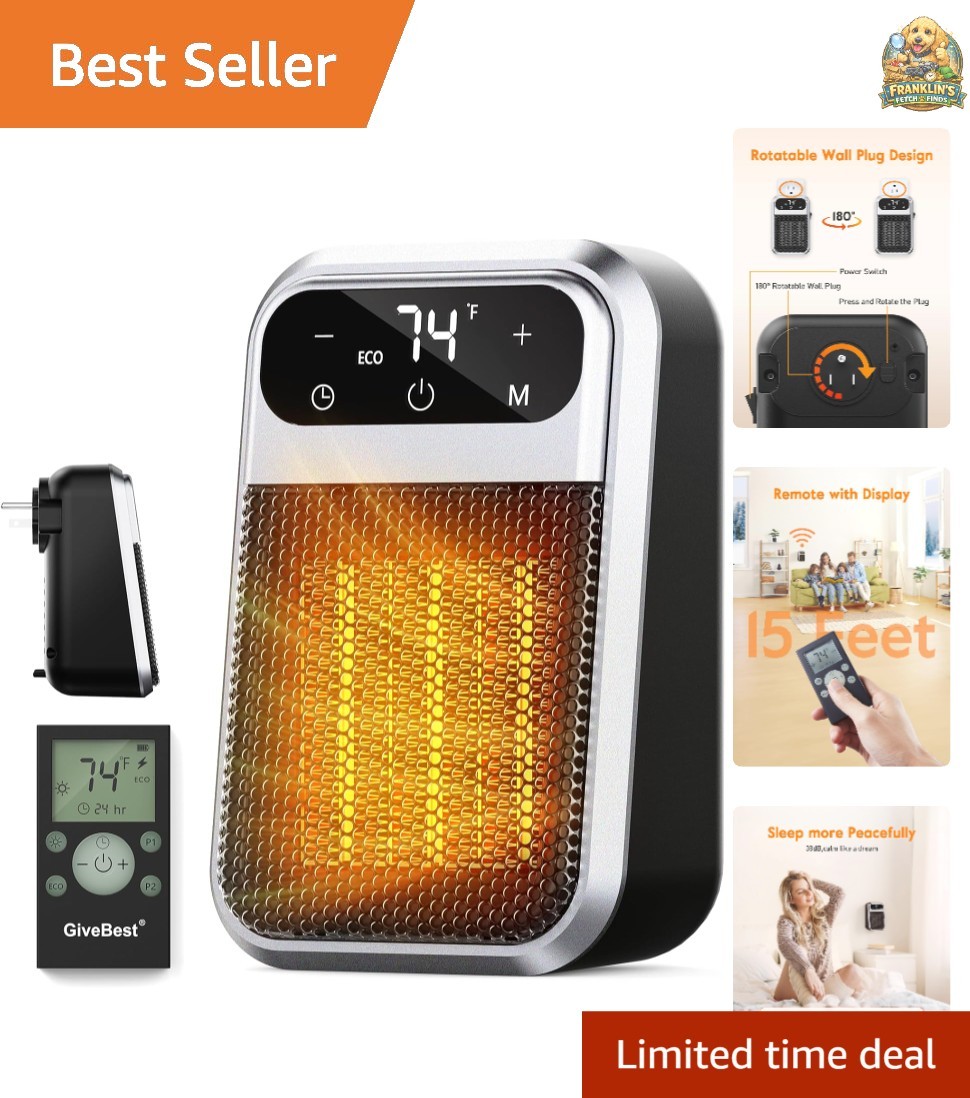 Cyber 800W Plug in Heater with ECO Mode Save Energy - Portable Outlet Space H... gallery