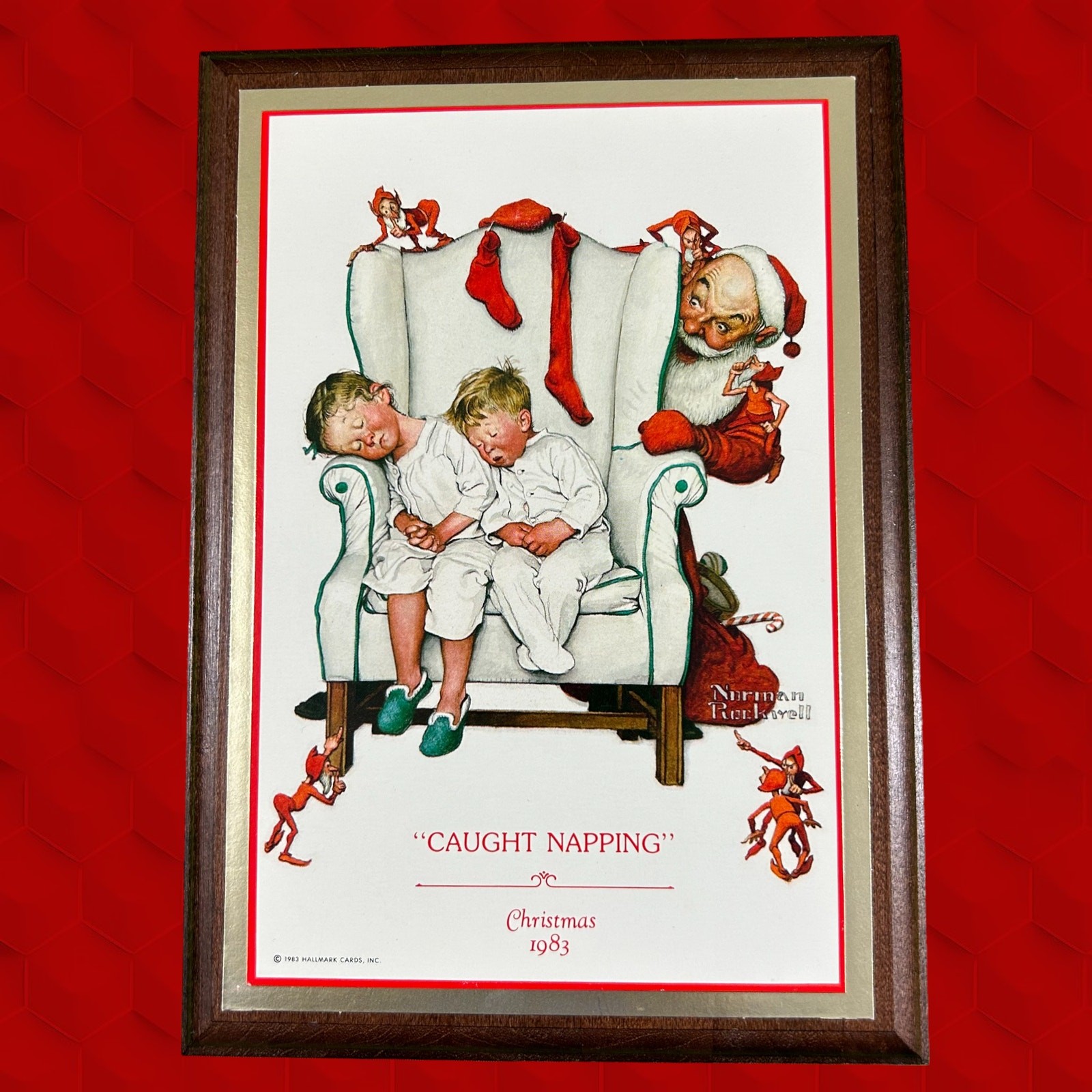 Hallmark "Caught Napping" Norman Rockwell 1983 Made in USA gallery