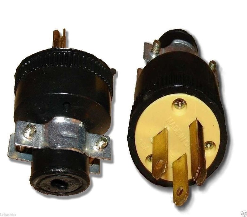 (10) Extension Cord Replacement Ends (5) MALE (5) FEMALE Plug Electrical Repair gallery