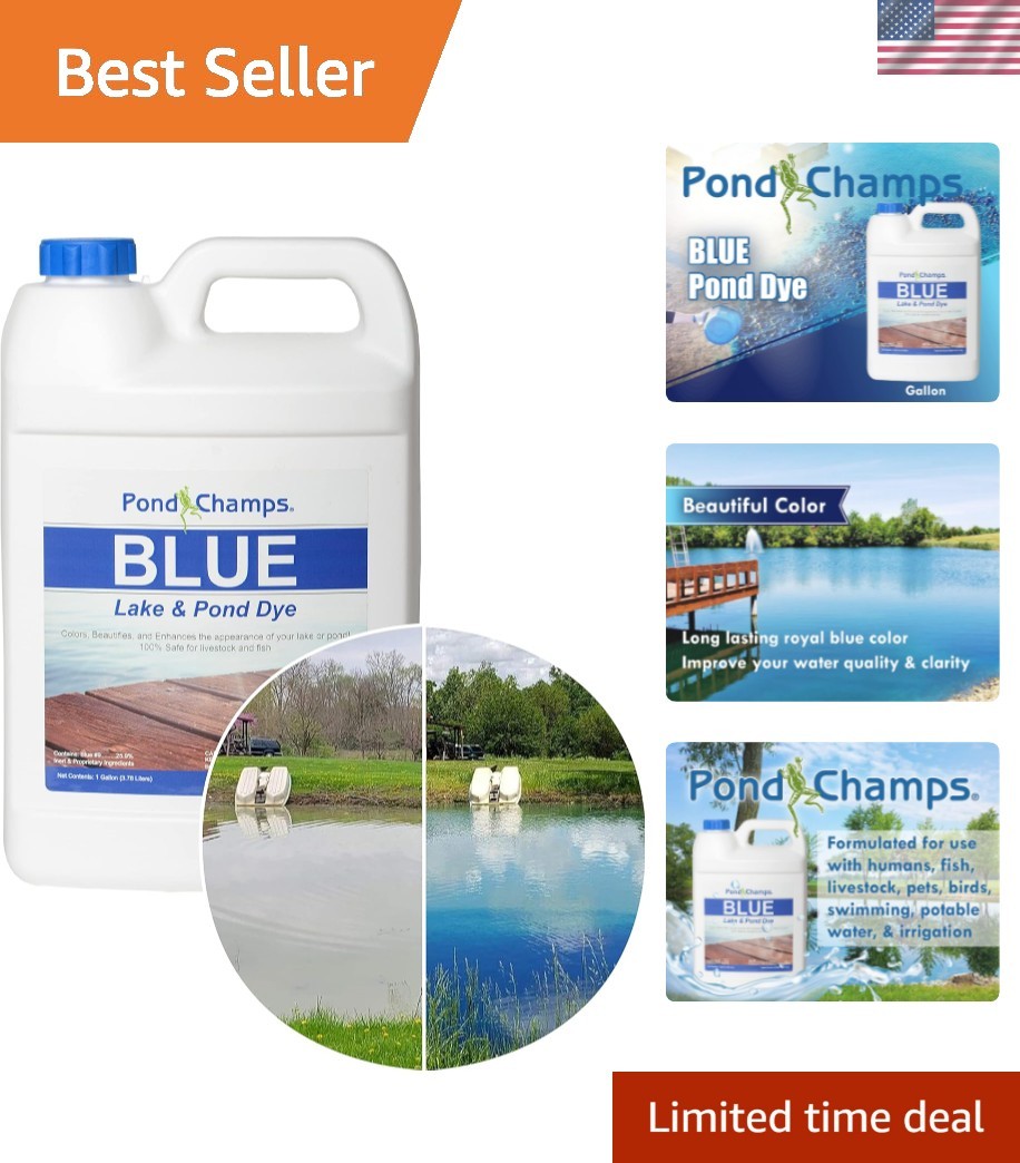 Professional Blue Lake Dye - 1 Gallon, Long-lasting Color for Ponds & Lakes gallery