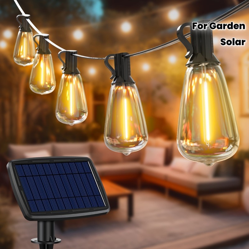 100FT Solar String Lights Outdoor ST38 LED Solar Garland Lights, Patio Garden gallery