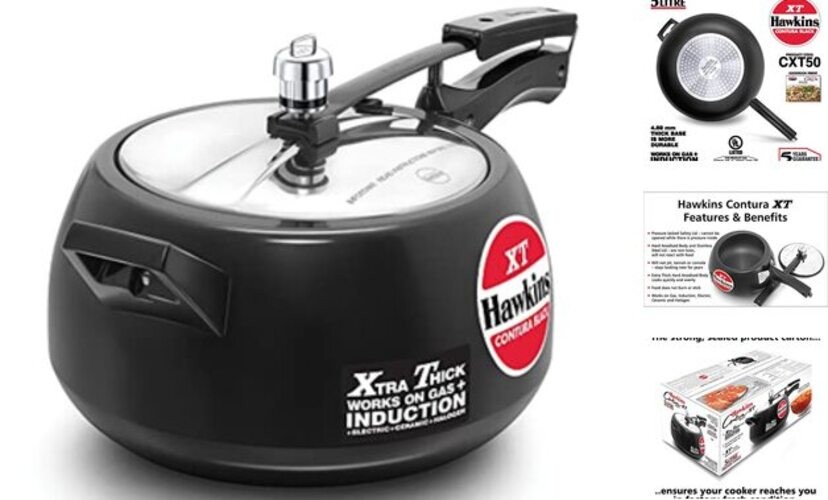 Contura Hard Anodized Induction Compatible Extra Thick Base 5.3 Quarts Black gallery