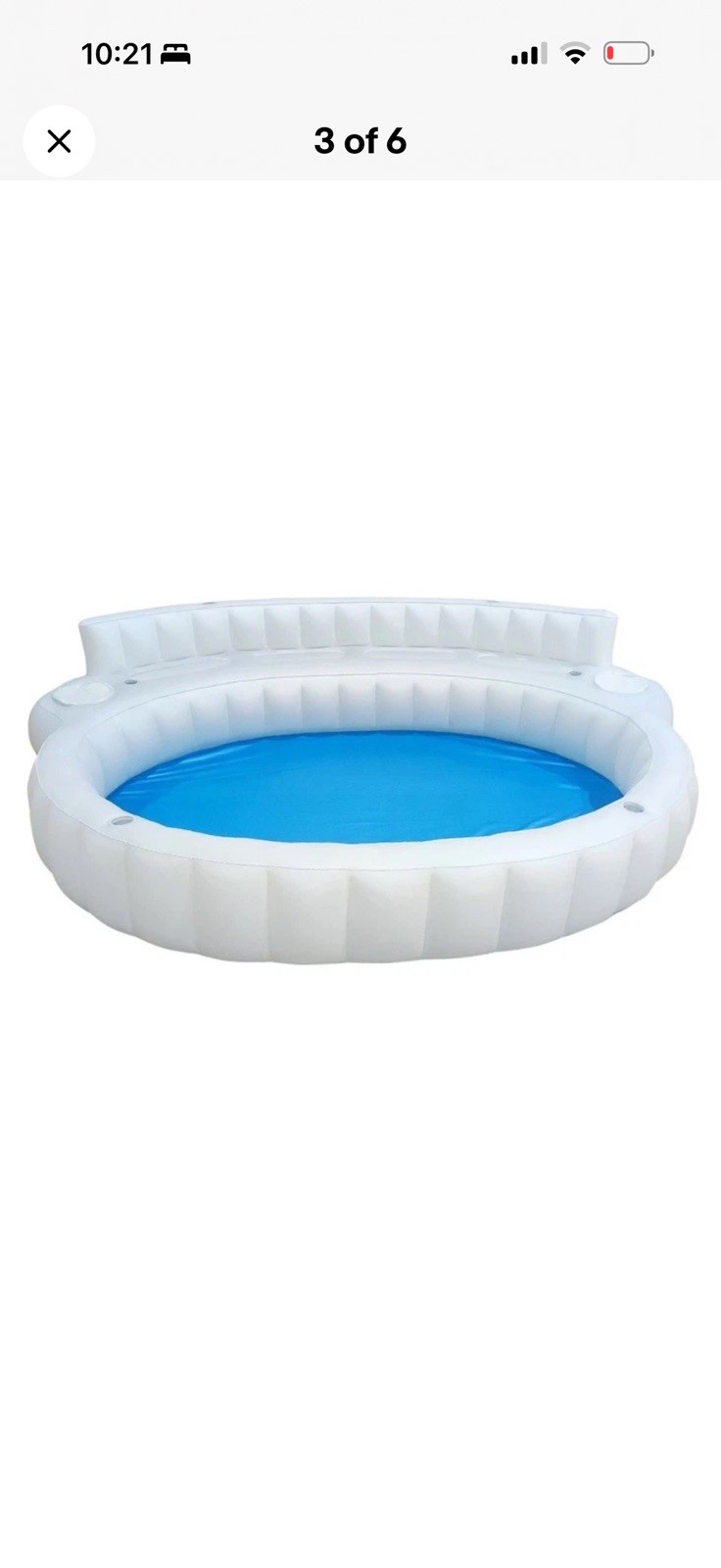 Member's Mark Oversized Inflatable Sofa Pool - White 2 Day Shipping! gallery