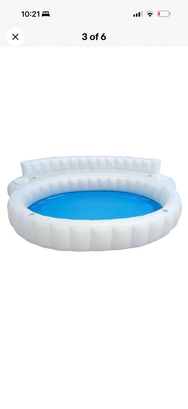 Member's Mark Oversized Inflatable Sofa Pool - White 2 Day Shipping! gallery