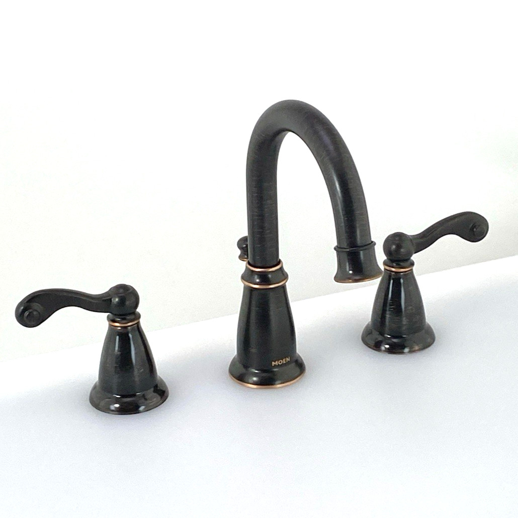 MOEN Traditional Mediterranean Bronze 2H Widespread Faucet w VALVE 🆕 WS84004BRB gallery