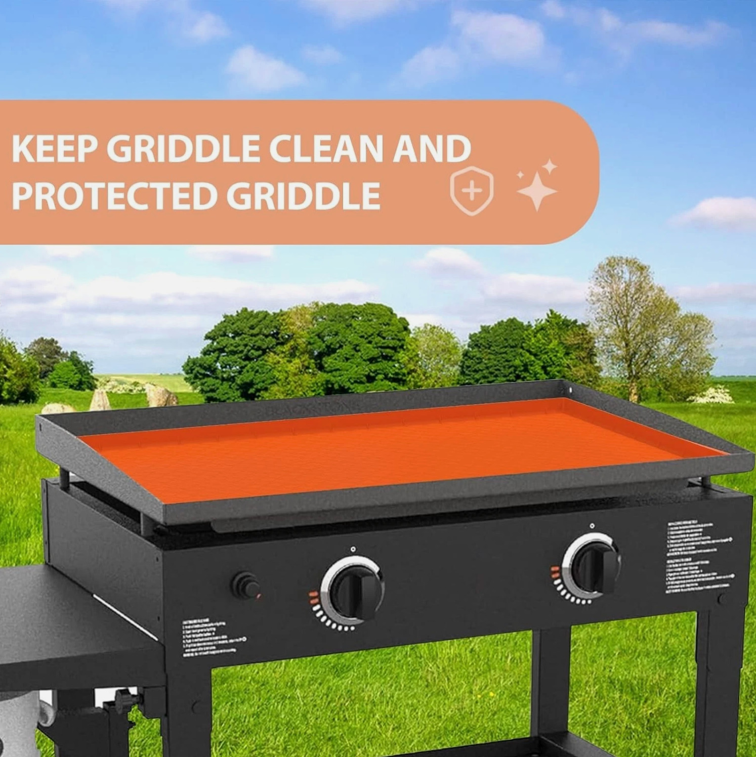 Silicone Griddle Mat Grill Cover 22" Mat Heavy Duty Protective Cover gallery