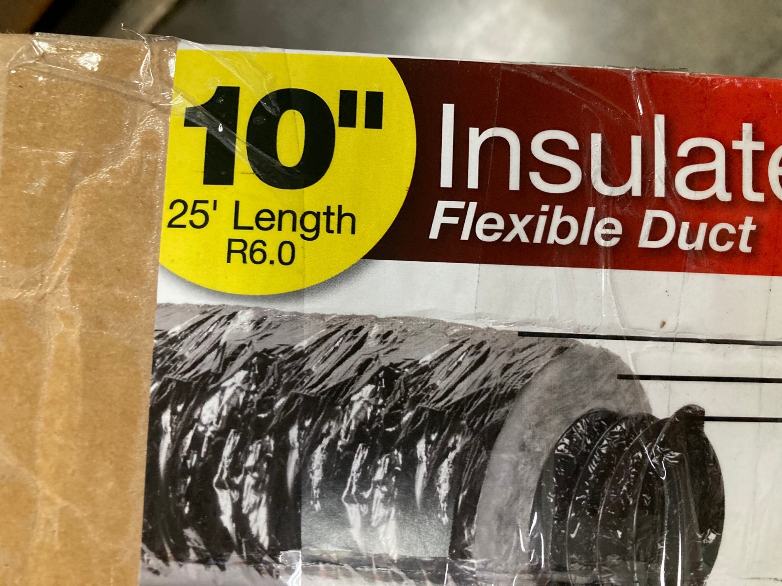 Master Flow 10in x 25 Ft Flexible Duct R6 Heavy Duty Insulated Reflective Jacket gallery