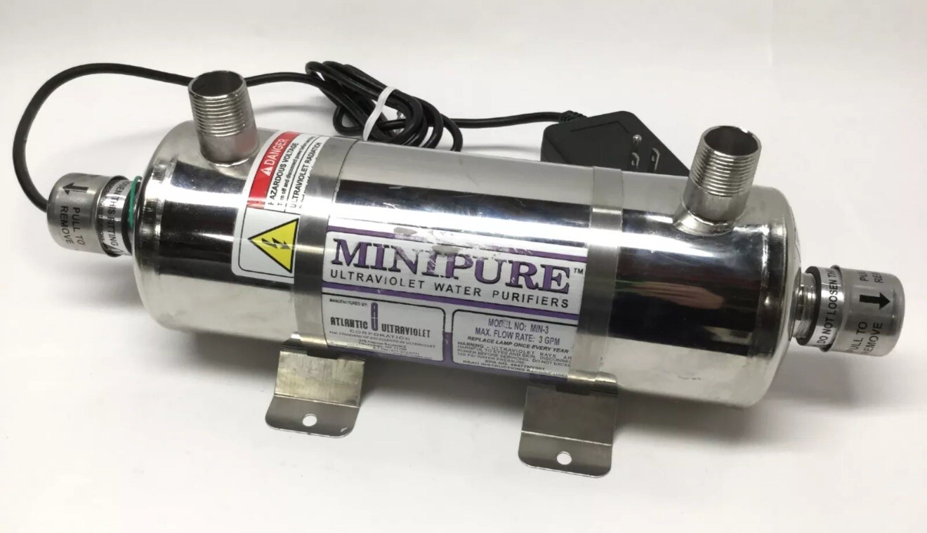 Atlantic Ultraviolet MIN-3 MiniPure UV Water Purifier Filtration Sterilize 3GPM gallery
