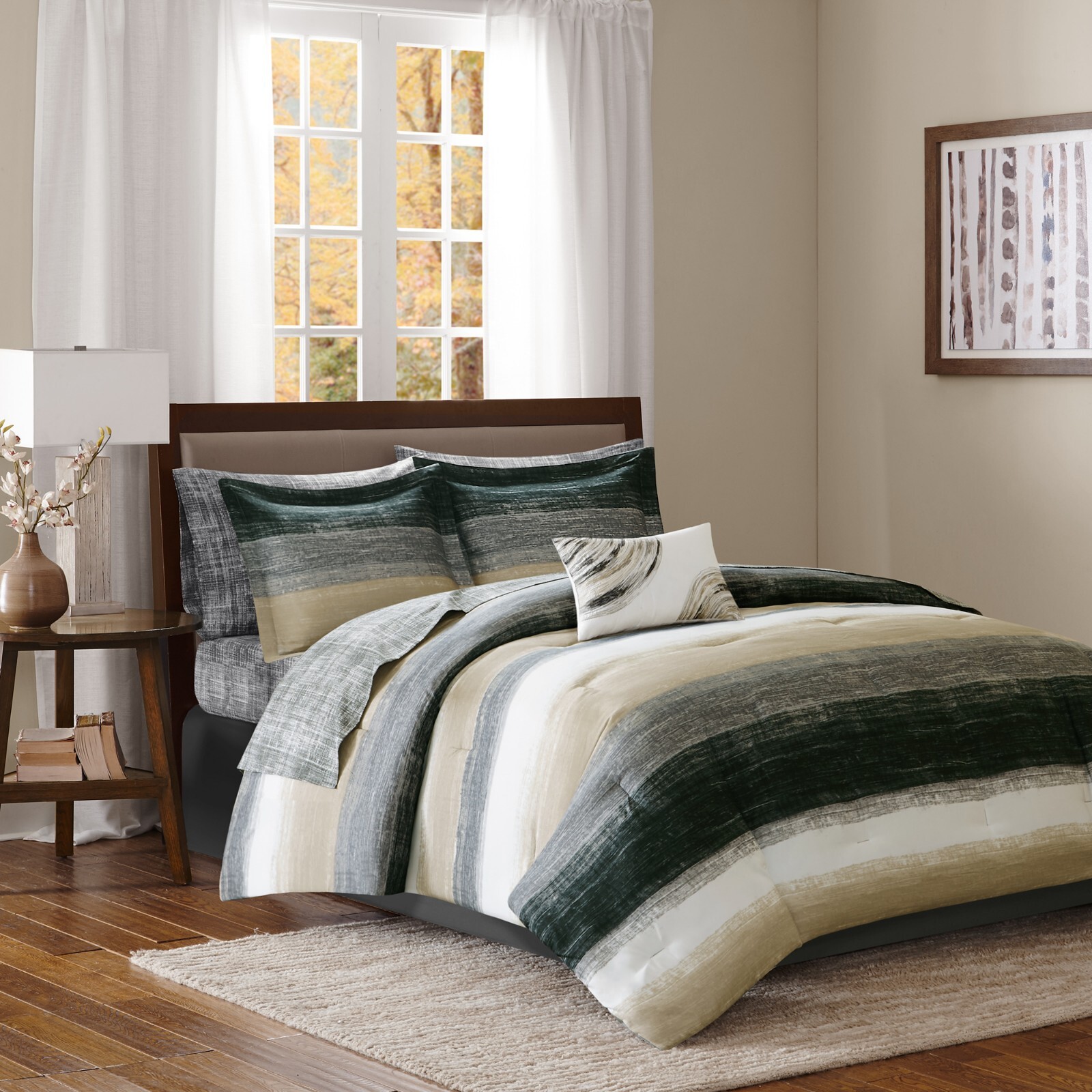 Madison Park Essentials Saben Comforter Set with Cotton Bed Sheets gallery