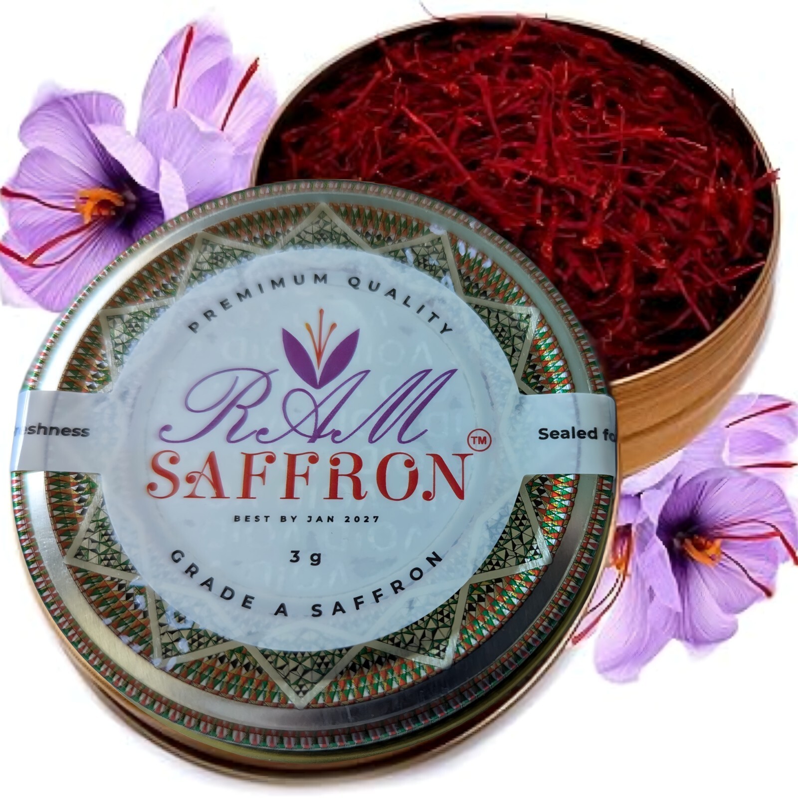 RAM Fresh Spanish Saffron Threads 3g - Grade A+ for Authentic Paella & Risotto gallery