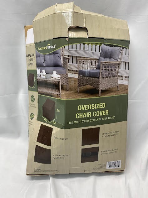 Backyard Basics Outdoor Chair Cover 33" x 35" x 36" Inches Brown gallery