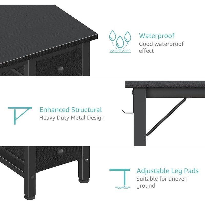 Compact Computer Desk Home Office Study Writing Workstations Easy Assembly New gallery